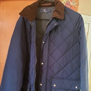 Vineyard Vines Men's Large Navy Quilted Coat